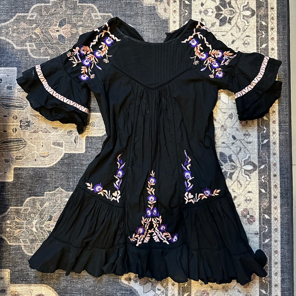 Free people embroidered mini dress